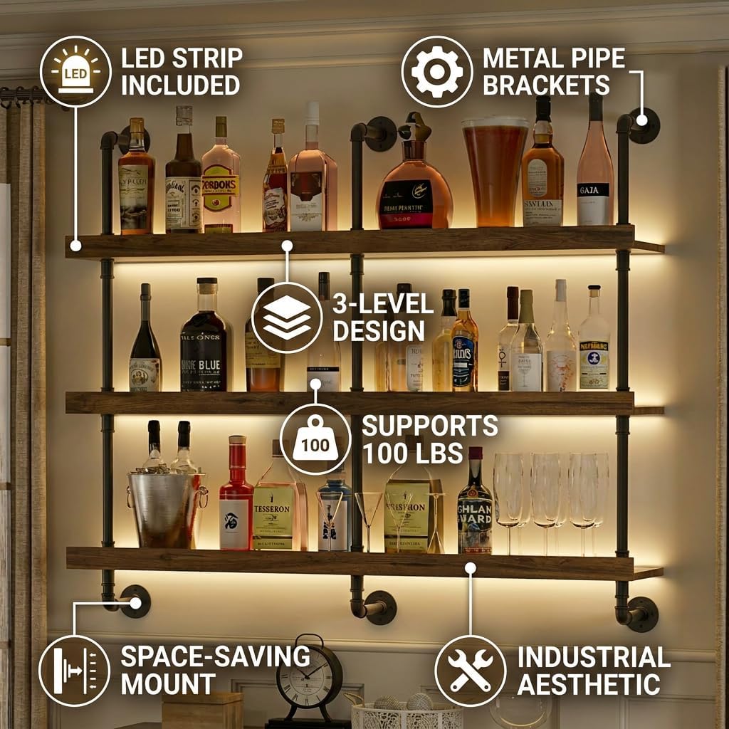 Portabottiglie da parete con l - Kitchen Appliances Rack recensione e prezzo